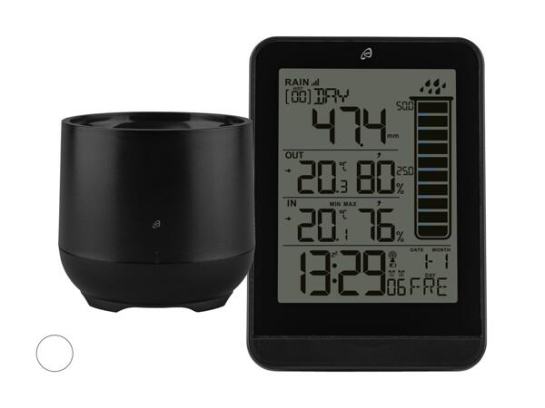 Station météo radio-­pilotée avec pluviomètre