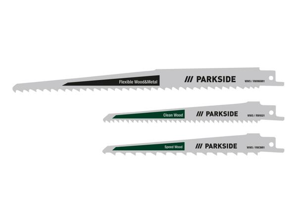 Sabre saw blade set, 3 pieces