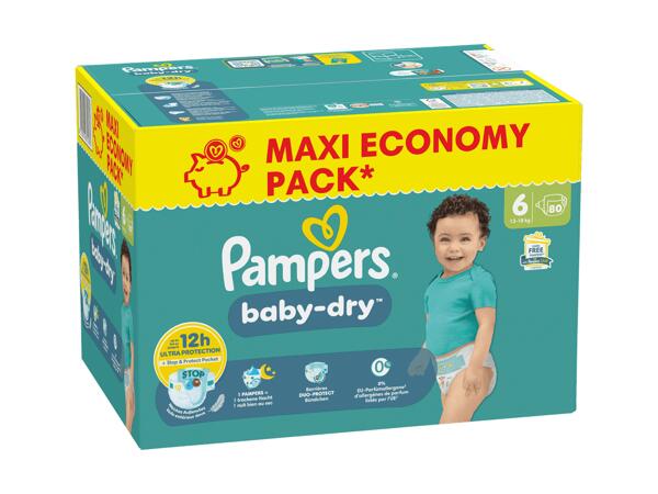 Couches Pampers baby-dry pack maxi taille 6