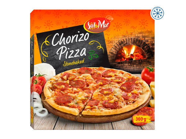 Sol & Mar Stonebaked Chorizo Pizza