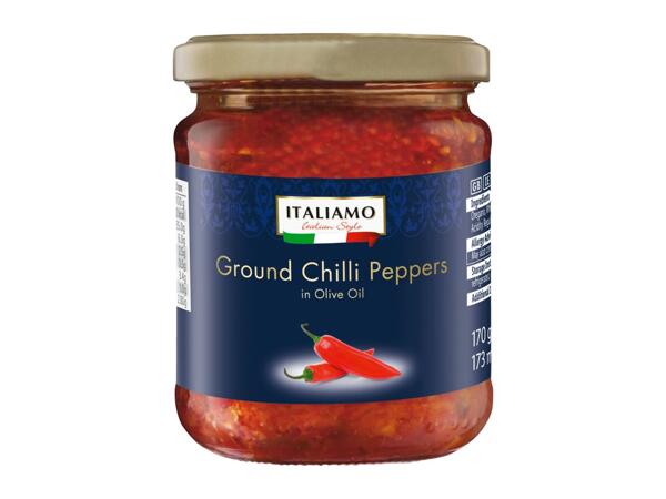 Italiamo Ground Chilli Peppers In Extra Virgin Olive Oil