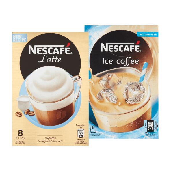 Iskaffe eller latte