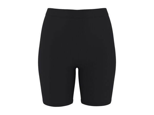 Ladies' Ribbed Cycling Shorts - 2 Pack