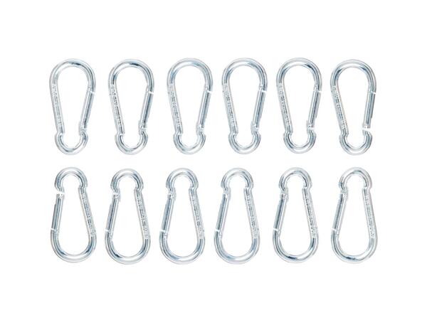 D-shackles or carabiner clips