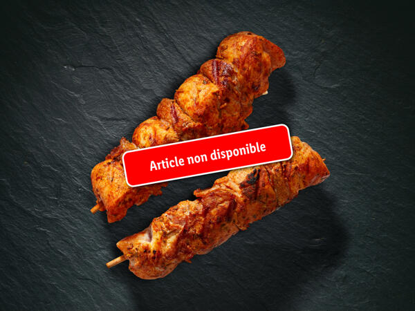 Brochettes de blanc de poulet