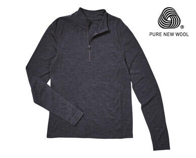 Adult's Merino Long Sleeve Quarter Zip Top