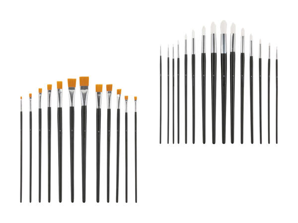 Set pennelli piatti e rotondi