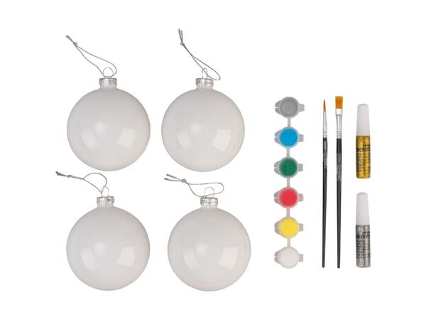 Paint Your Own Christmas Baubles Kit