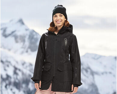 Women's Snowboard Jacket - Black Animal Print