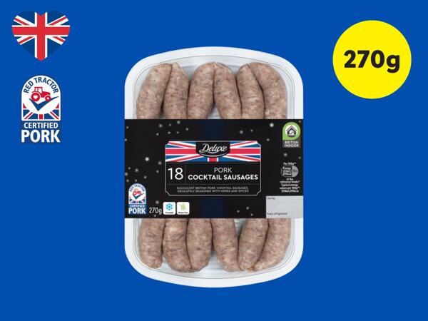 Deluxe 18 British Pork Cocktail Sausages