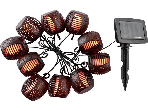 Solar Flaming Lantern String Lights