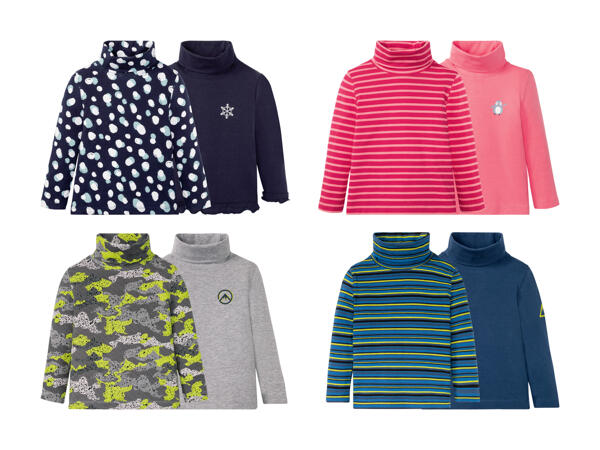 Sous-pull à col roulé pour jeune enfant, lot de 2