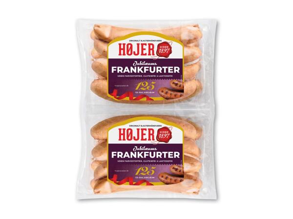 Frankfurter med bacon og ost eller jubilæumsfrankfurter