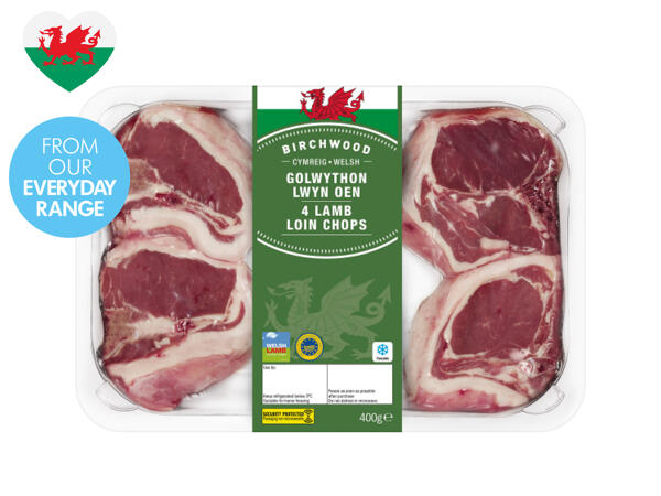 Birchwood 4 Welsh Lamb Loin Chops