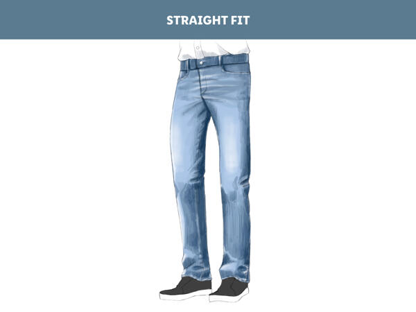 Herren Jeans Straight Fit