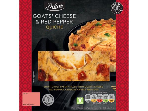 Goats Cheese & Roasted Red Pepper Quiche