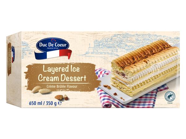 Layered Ice Cream Dessert - Crème Brûlée Flavour