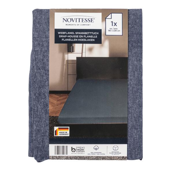 NOVITESSE(R) 				XXL-Flanell-Spannbetttuch, 2 Pers.