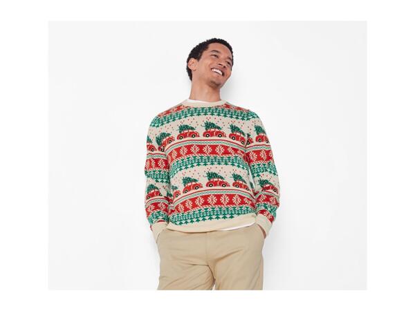 Esmara Men Men's Beige Christmas Jumper