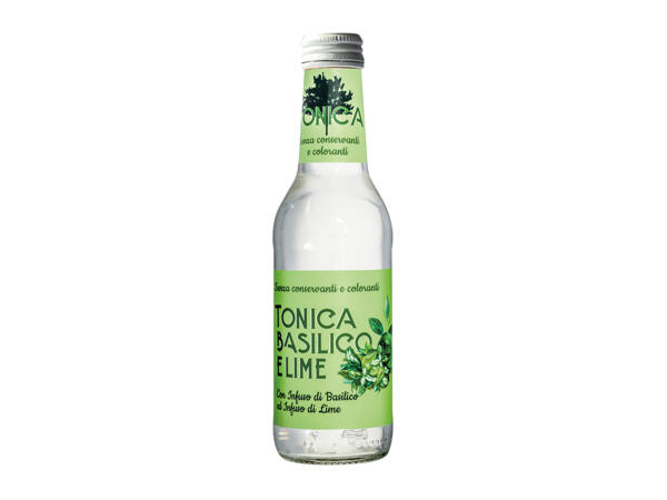 Tonic Water with Basil and Lime