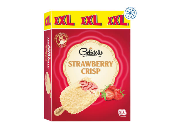 Gelatelli Strawberry Crisp Ice Cream Sticks