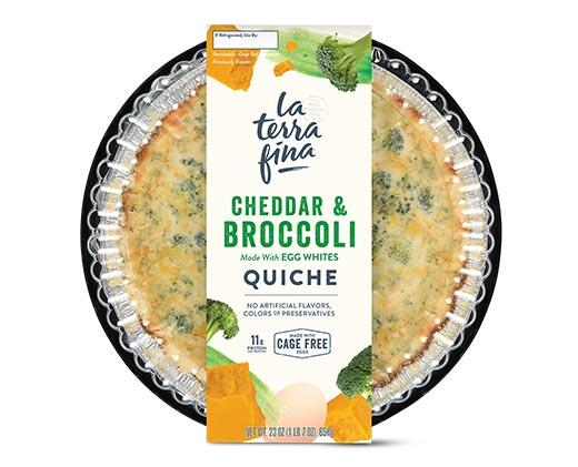 La Terra Fina Cheddar Broccoli or Lorraine Quiche