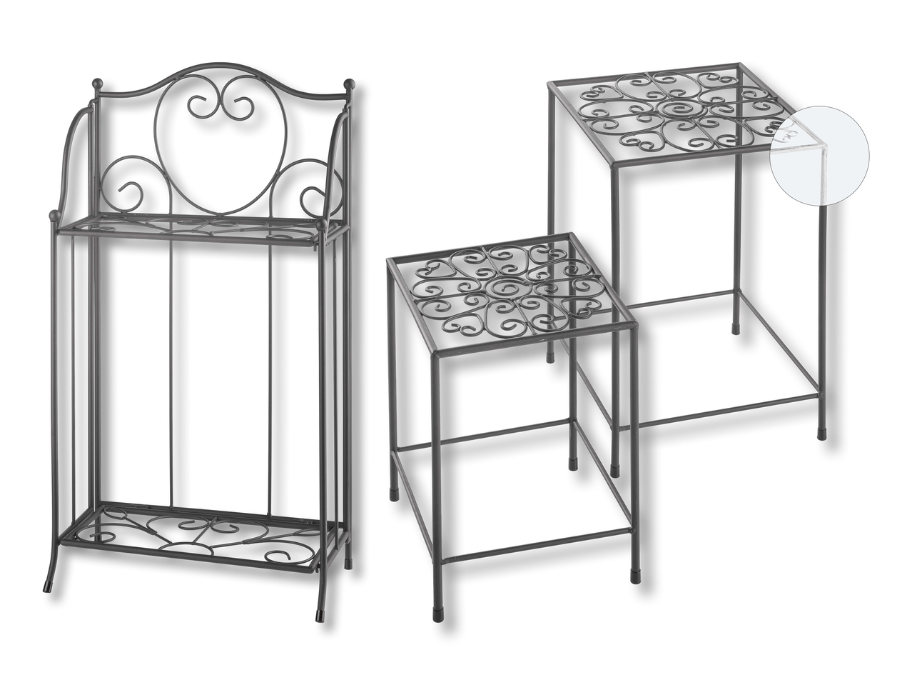 Étagère de jardin/ Set de supports pour plantes, 2 pièces