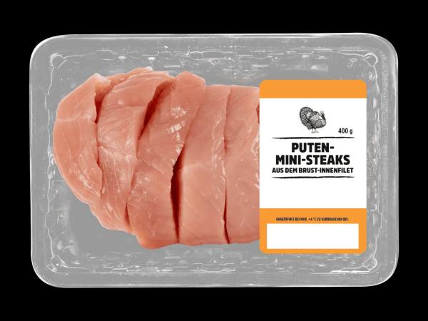 Frische Puten Mini-Steaks