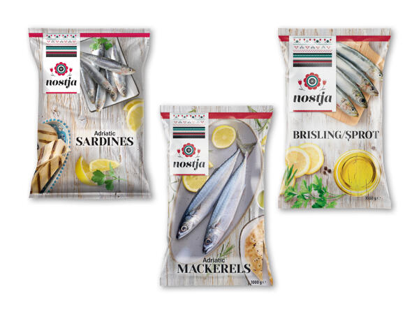 Hele brislinger, makreller eller sardiner