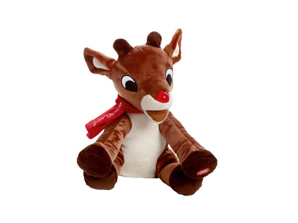 30cm Lit Musical Reindeer with Batteries