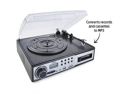 Turntable with Cassette Deck