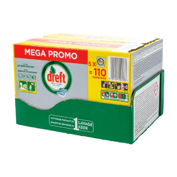 Geschirrspültabs Dreft, 5er-Packung