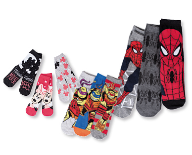 Chaussettes pour enfantsMINNIE MOUSE/NINJA TURTLES/ICH EINFACH UNVERBESSERLICH/PRINCESS/MICKEY MOUSE
