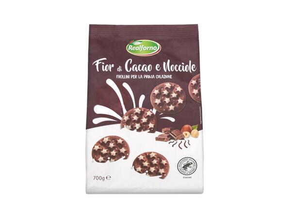 Shortbread Biscuits with Cocoa and Hazelnut