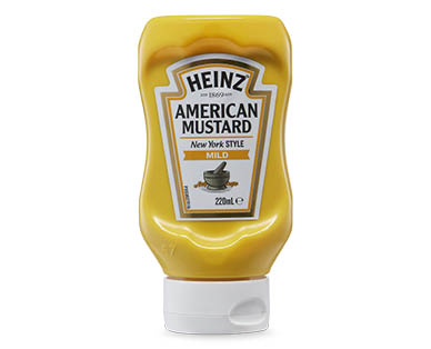 Heinz American Mustard or Fiery Chilli Sauce 220ml