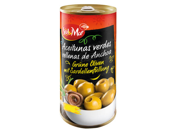 Aceitunas verdes rellenas de Anchoa