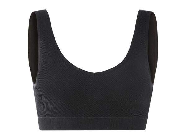 Esmara Ladies' Ribbed Bralette - Black