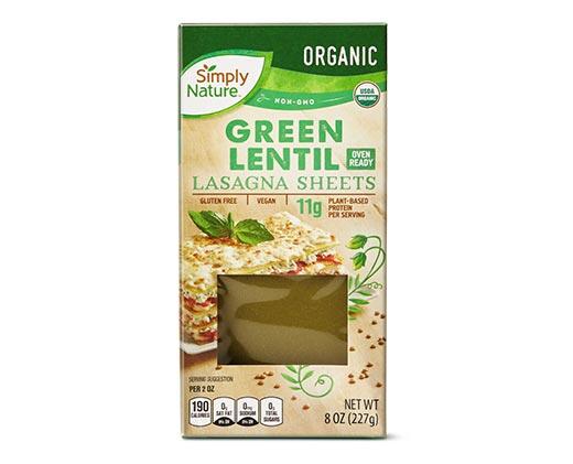 Simply Nature 
 Green or Yellow Lentil Lasagna Sheets
