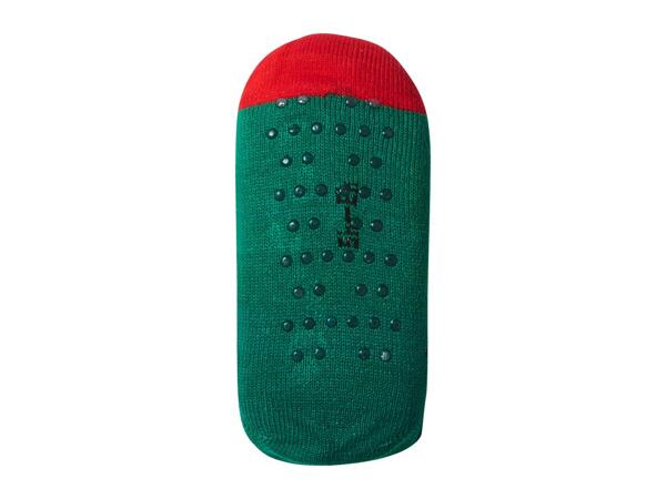 Adults' Green Fluffy Christmas Socks