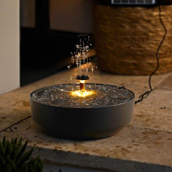 BELAVI(R) Fontaine LED à énergie solaire