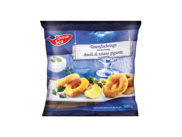 Giant Squid Rings in Batter