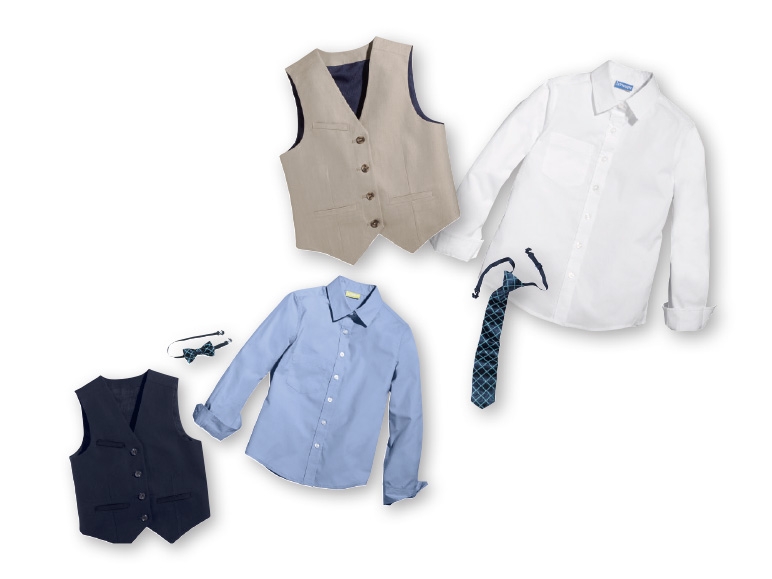 PEPPERTS Boys' Shirt with Waistcoat & Tie