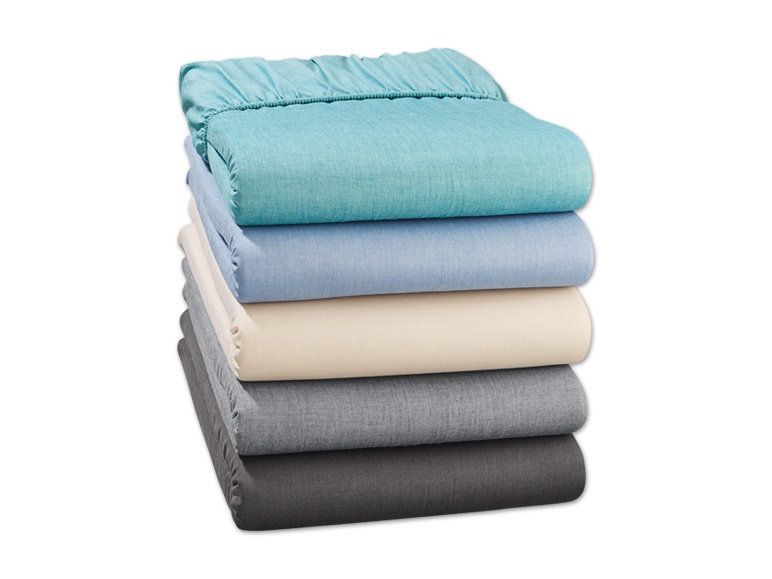 MERADISO(R) Chambray-Spannleintuch, 140-160 x 200 cm