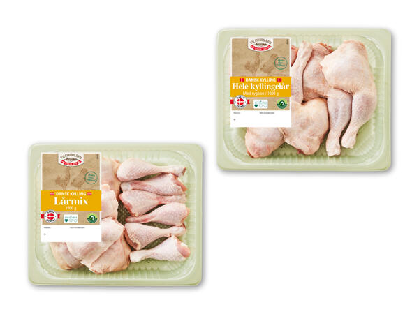 Danske hele kyllingelår med ryg