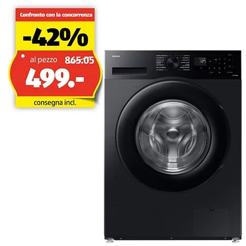 SAMSUNG Lavatrice Jet 75 Multi (550W), 9 kg, WW90CGC04AABWS, nero