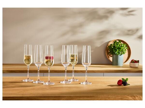 Sklenice na sekt / Sklenice na bílé víno / Sklenice na červené víno / Sklenice na vodu
