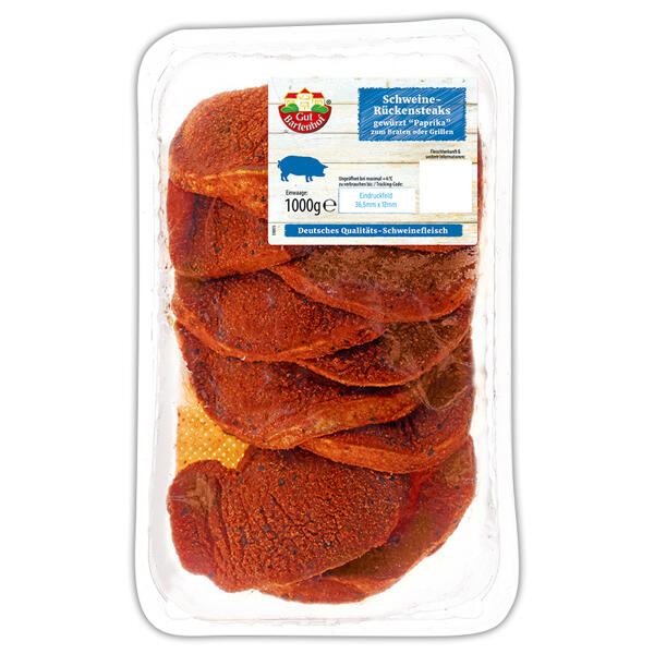 Schweine Rückensteaks