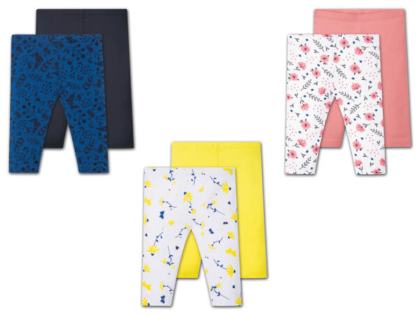 Mädchen Capri-Leggings, 2 Stück