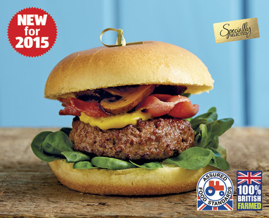 Specially Selected British Beef & Caramelised Onion Quarter Pounders