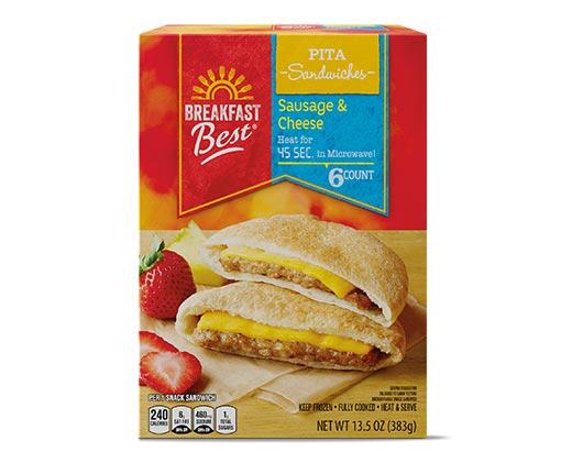Breakfast Best Pita Sandwiches Egg & Cheese or Sausage & Cheese